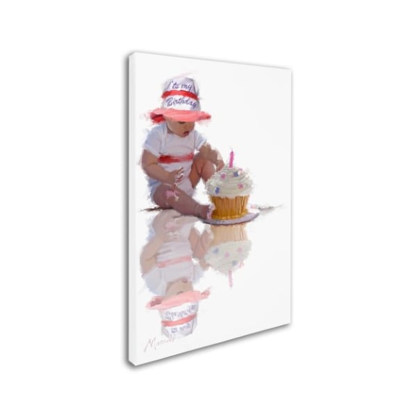 The Macneil Studio 'Baby With Birthday Cake' Canvas Art,16x24